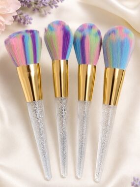 Rainbow Makeup Brush – Glitter Handle (Sold Individually)